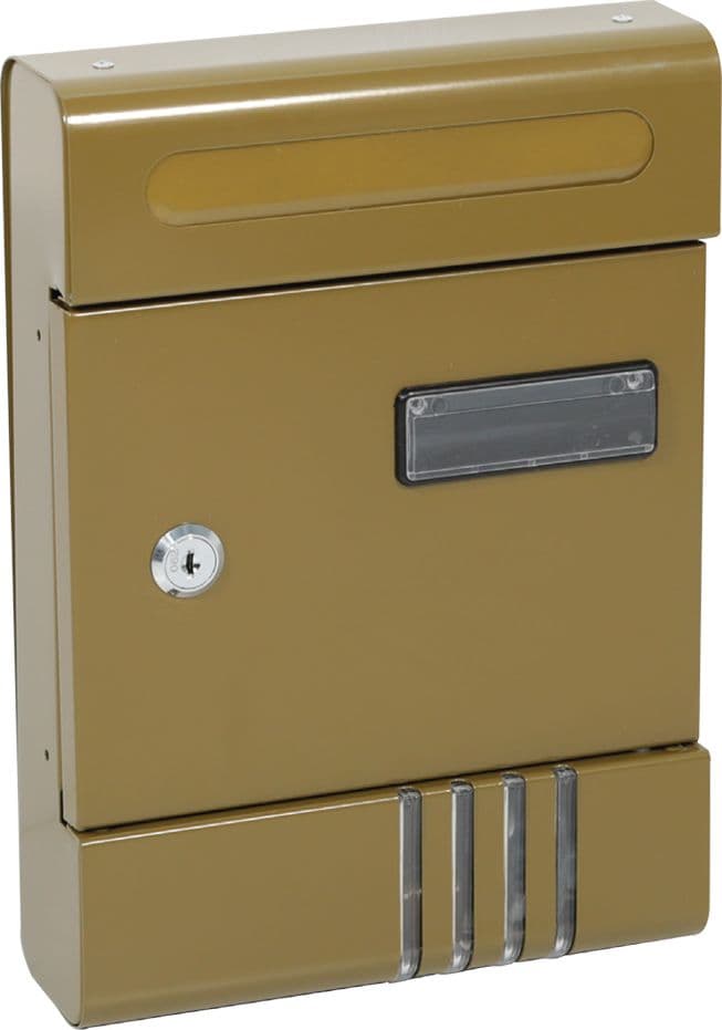 CASSETTA POSTALE 'JASMINE SMALL' cm 20,5x6,5x h 29 - color giallo cromo  - KASART