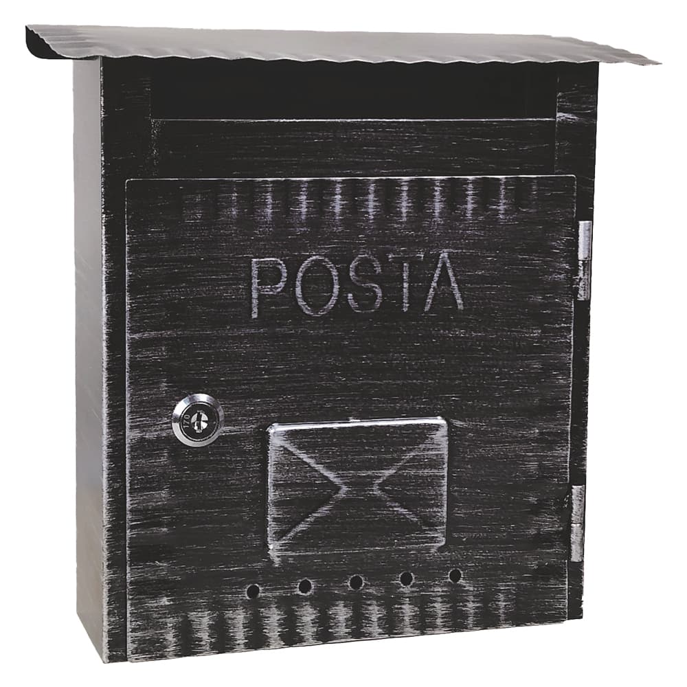 Cassetta Postale Kasart Ibisco Argento Antico 26 x 9,7 x 29 cm - 2