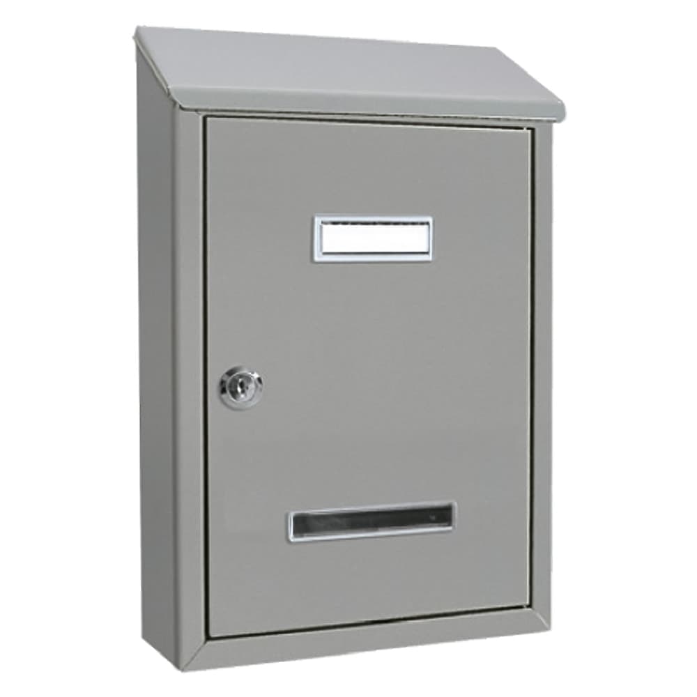CASSETTA POSTALE 'PEONIA' cm 24,5x7,5x H.36 - grigio argento  - KASART