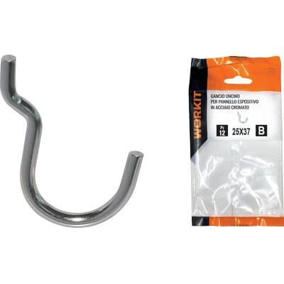 Gancio Uncino Acciaio Self Workit 25 x 37 mm 12 Pezzi - 2
