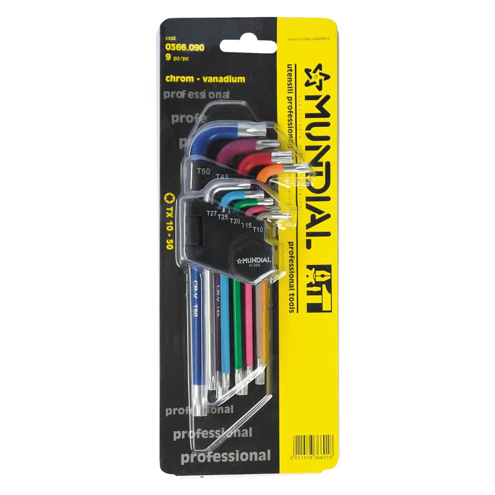 Chiavi Torx Lunghe in Serie (T10 T50) Mundial 9 Pezzi - 2