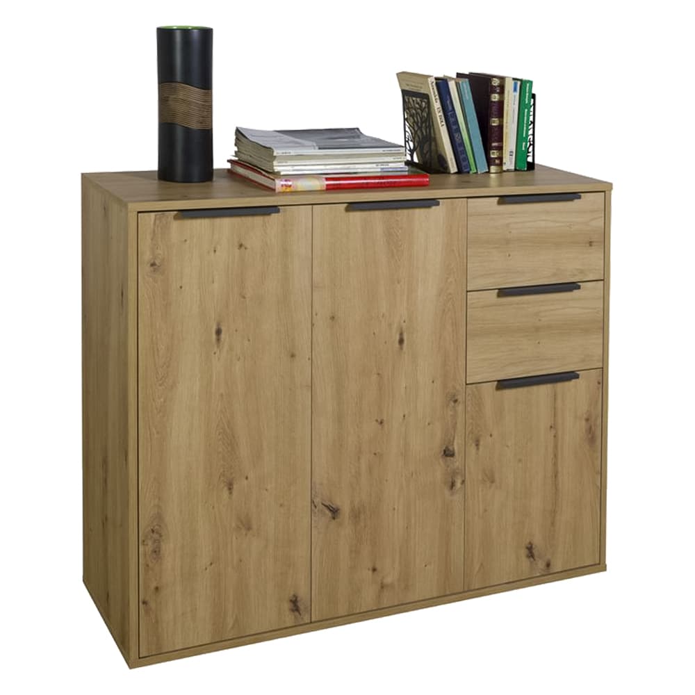 Mobile Multiuso Tre Ante + Due Cassetti Linea Composad 106 x 35,4 x 86,9 cm - 2