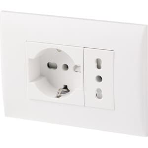 Presa Bipas Schuko Bco Placca con Supp - 2