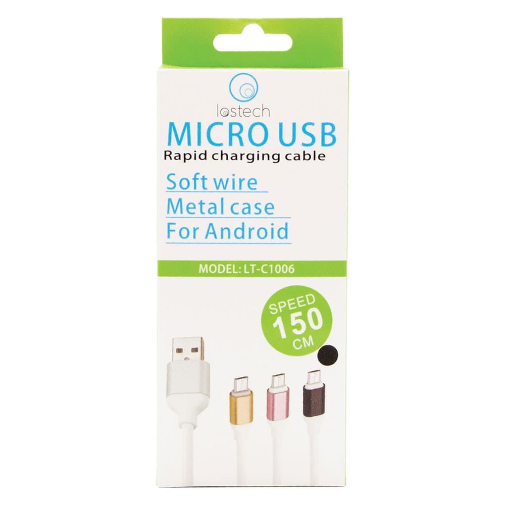 CAVETTO PER SMARTPHONE micro USB - 1,5 metri (2,4A)  - LOSTECH - 2