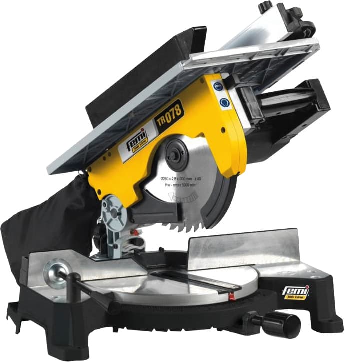 Troncatrice per Legno con Pianetto Superiore ''TR078'' 1800 W Ø 250 mm Femi - 2