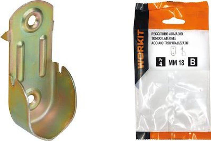 Reggitubo Armadio Tondo Laterale Self Workit 18 mm 4 Pezzi - 2