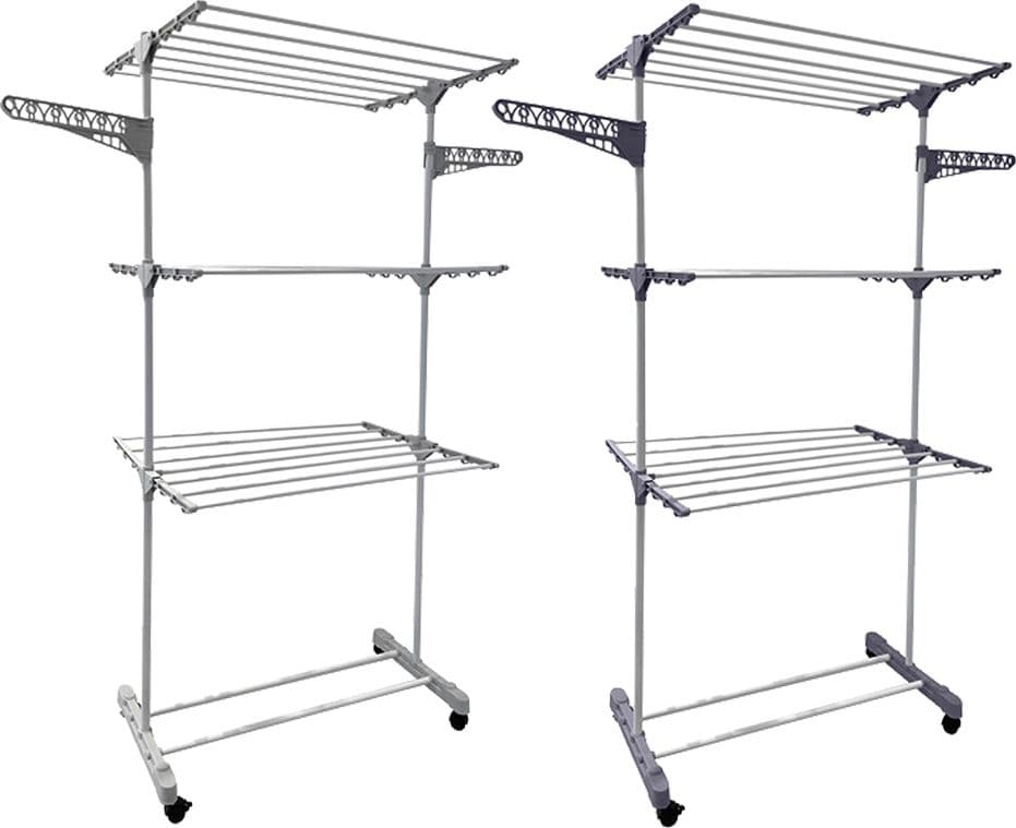STENDIBIANCHERIA A TORRE 'ARYA' cm 140 x 56,5 x h. 165 (aperto)  - BricoGo – Senza Marca