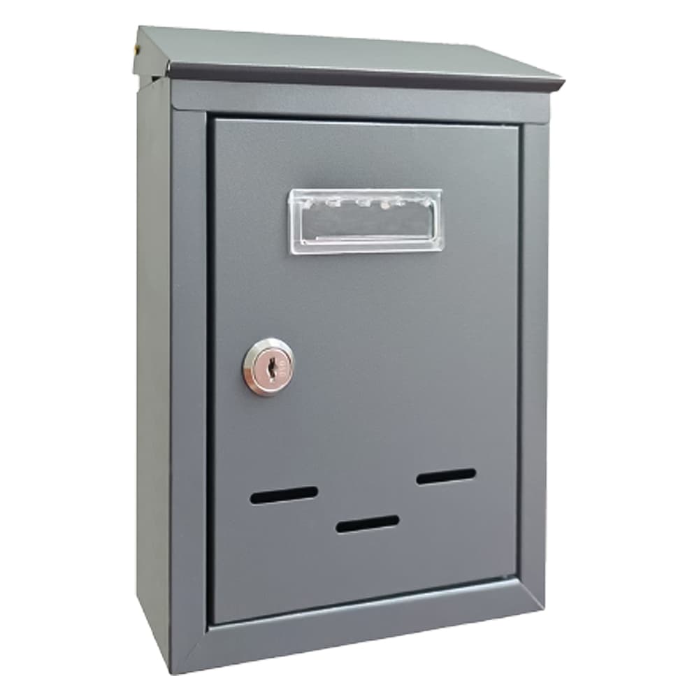Cassetta Postale Kasart Magnolia Small Grigio Argento 18 x 6 x 26 cm - 2