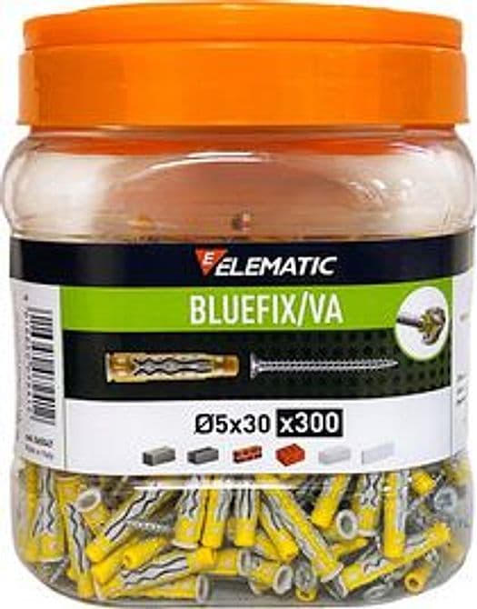 Tassello Bluefix Va 5 x 30 con Vite Barat Elematic 300 Pezzi – Idroweb