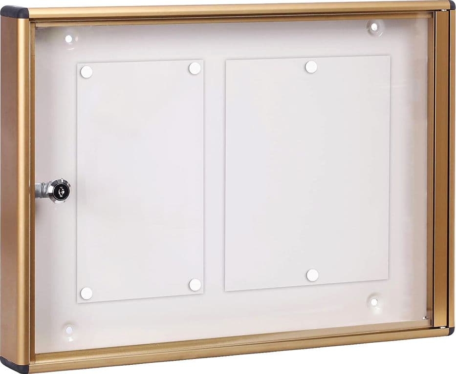BACHECA PORTA AVVISI 2 FOGLI cm 48x5x h.35 - bronzo  - KASART - 2