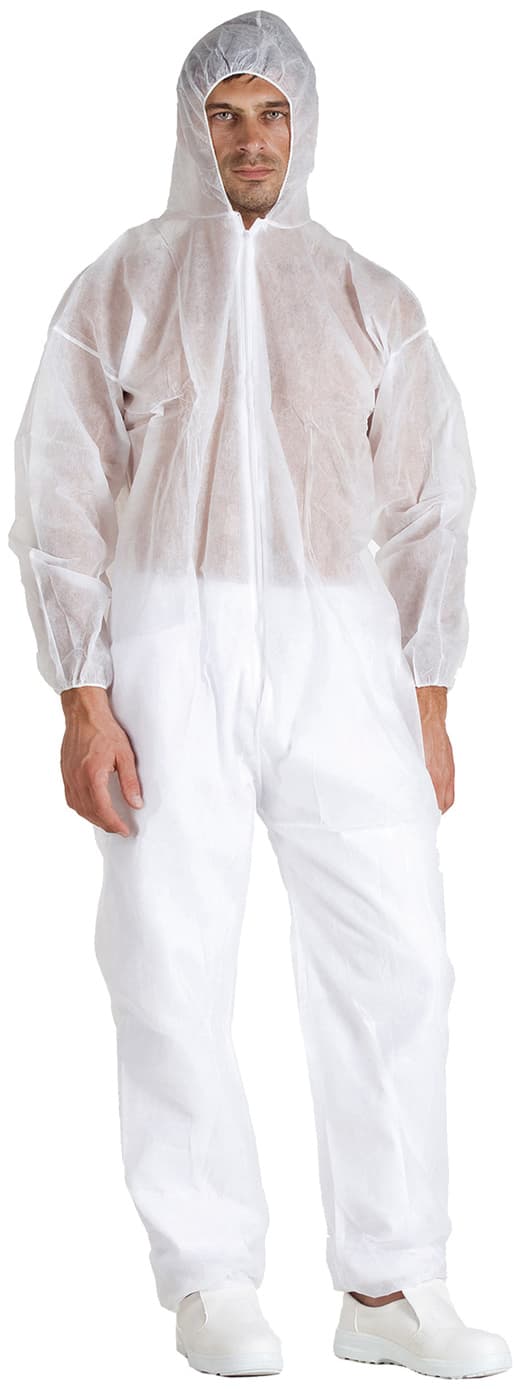 Tuta Monouso in Polipropilene Colore Bianco Misura XXL Codice 59649 - 2