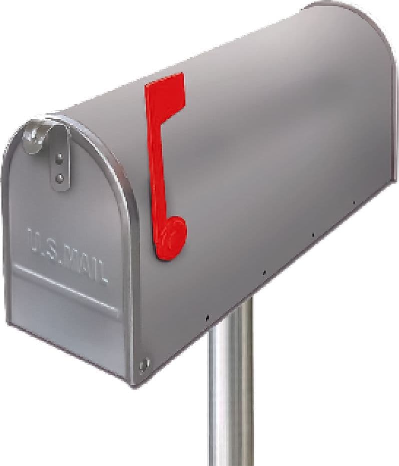 Cassetta Portalettere Verniciata Kasart Daisy Argento 48 x 17 x 22 cm - 2