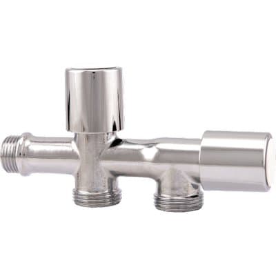 Doppio Rubinetto a Vite per Lavatrice 240 Itap Ottone Cromato ½MX3 4 M - 2