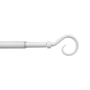 Bastone Metallo Ø 12 x 9 70 x 120 cm Ricciolo Bianco - 2
