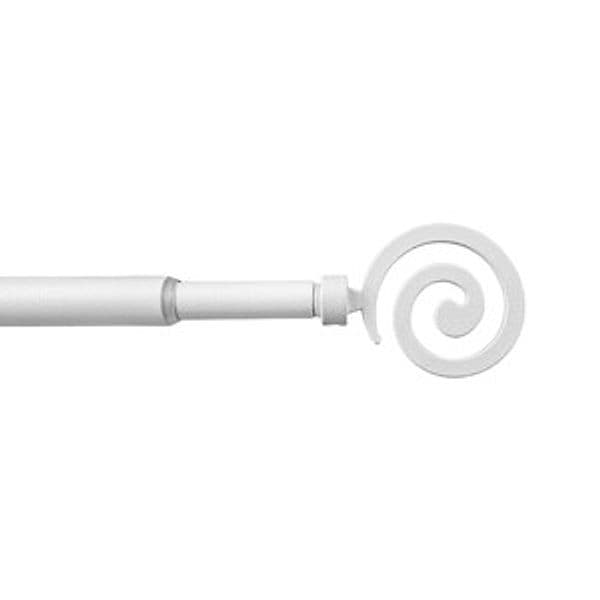 Bastone Metallo Ø 12 x 9 70 x 120 cm Spirale Bianco - 2