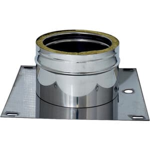 Piastra di Base INOX Dop Parete D 13 x 18 cm - 2