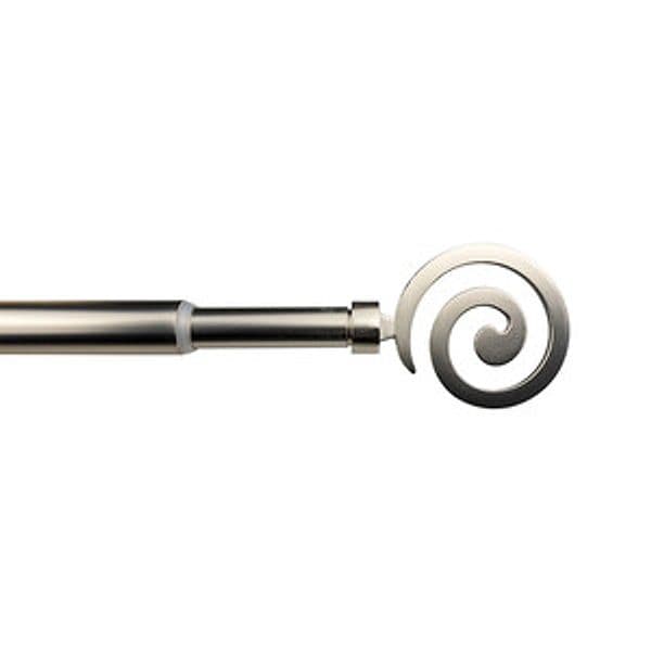 Bastone Metallo Ø 12 x 9 70 x 120 cm Spirale Nichel - 2