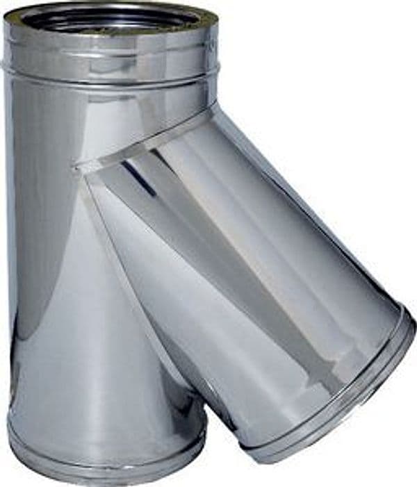 Raccordo Braga 135 INOX Dop Parete D20 x 25 cm - 2