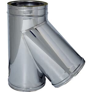 Raccordo Braga 135 INOX Dop Parete D20 x 25 cm - 2
