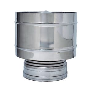 Fumaiolo a Botte INOX Dop Parete D 25 x 30 cm - 2