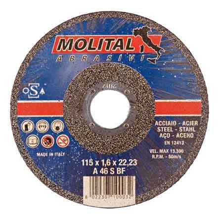 Disco da Taglio per Ferro Sottile Molital Ø 115 x 1,6 mm 50 Pezzi - 2