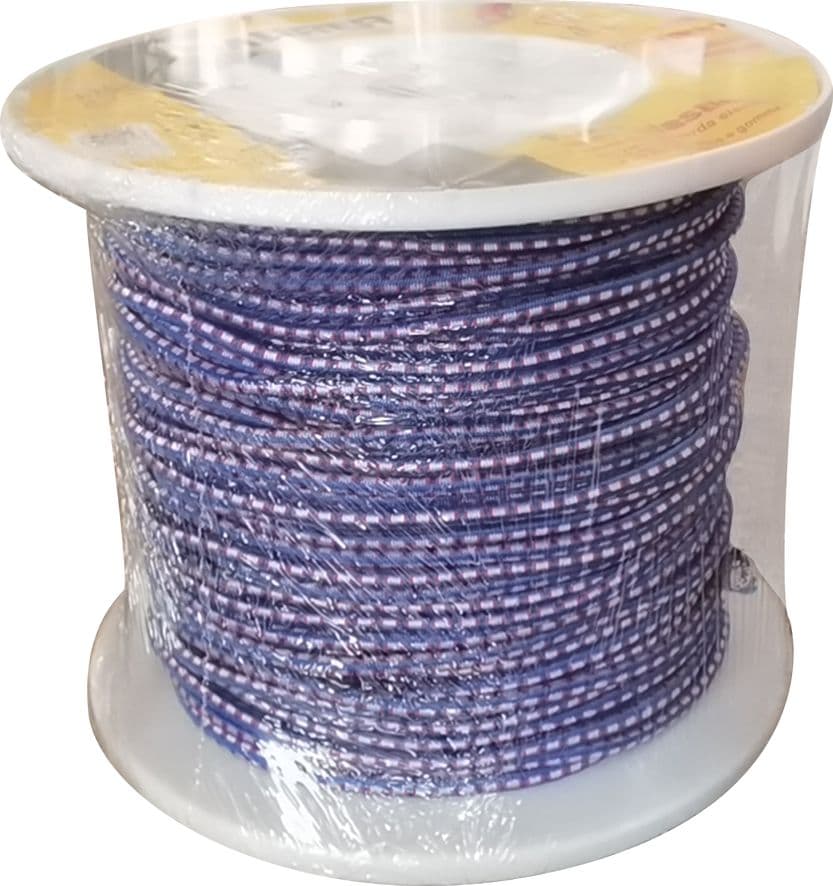 MOLLA ELASTICA LEGABAGAGLI IN BOBINA D. mm 8 x mt. 200 - col. blu  - UNIKO - 2