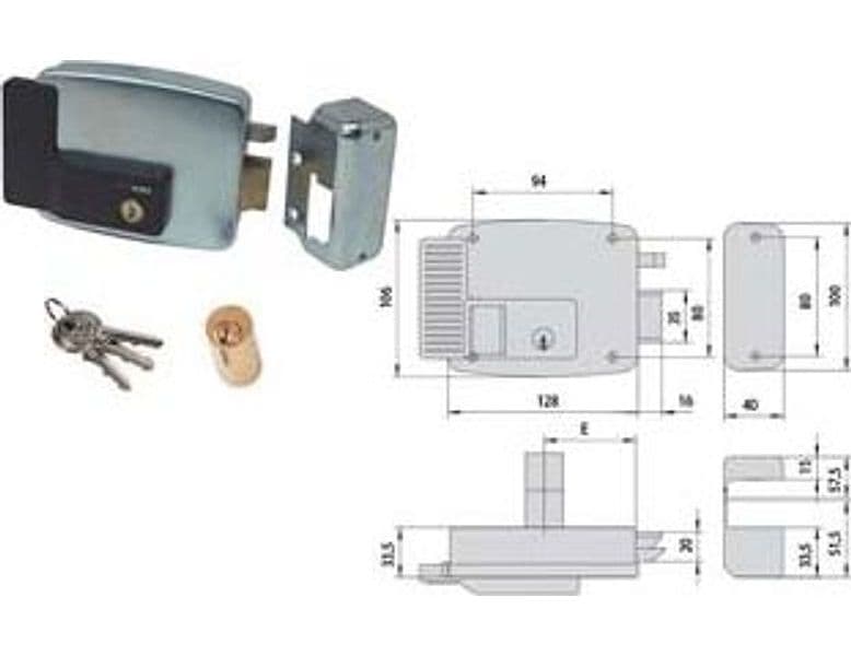 Elettroserratura per Cancelli Senza Tetto Apertura Esterna 11921 70 mm Sx – Cisa