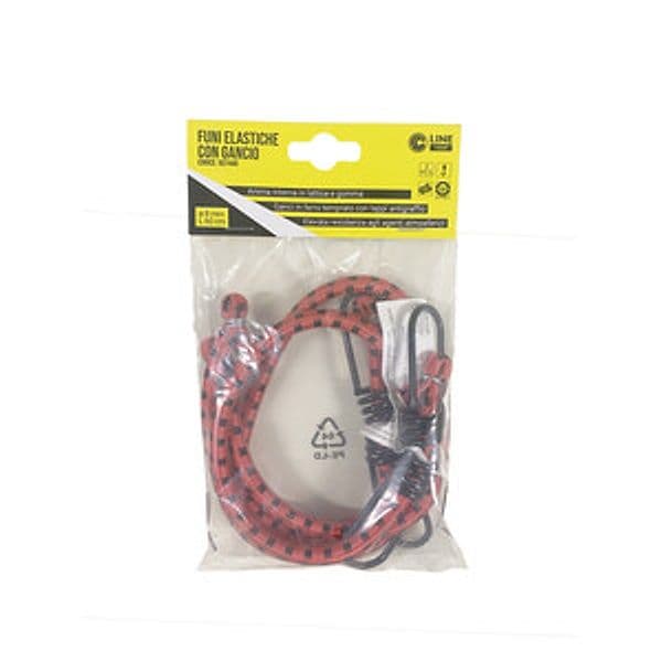 Set 2 Funi Elastiche D.8 C 2 Ganci Fe 60 Rosso - 2