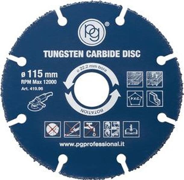 Poggi Disco per Legno Tungsteno Ø 115 mm Foro 22,2 - 2
