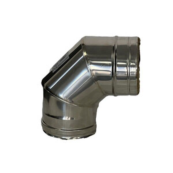 Curva INOX Doppia Parete 90 D 13 x 18 cm - 2