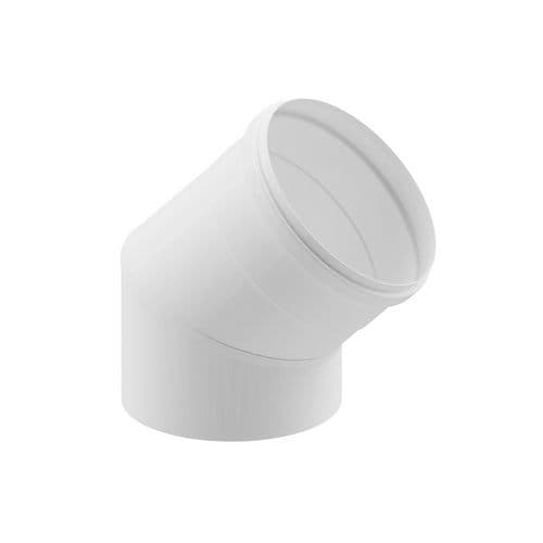 Curva 45° in Acciaio AISI 304L per Cappe Dk Ø 150 Bianco - 2