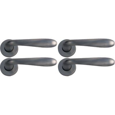 Mezza Maniglia Goccia Cromo Zama Cromo Satinata Q8 Dx 4 Pezzi - 2