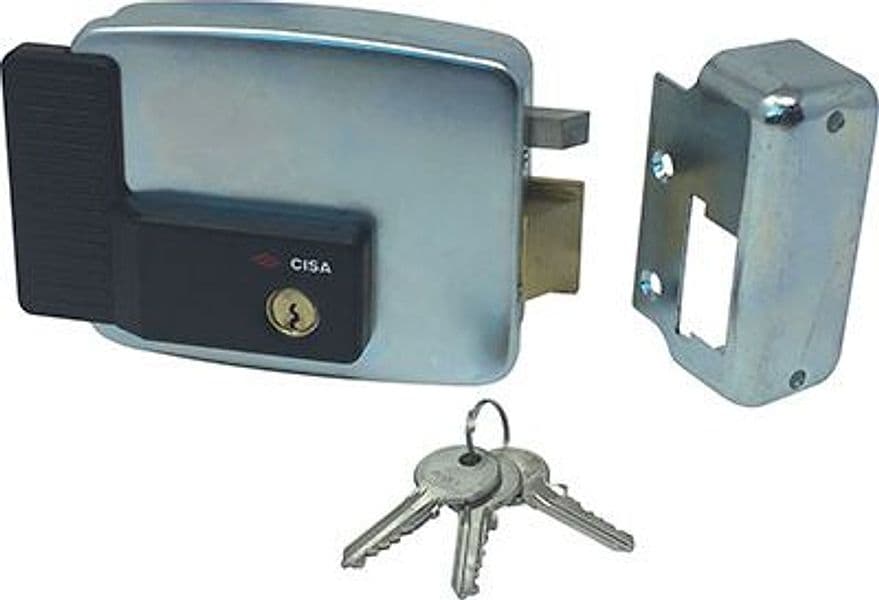 Serratura Metallo Applicare Elettr 11921 Est Cisa Zincata 70 mm