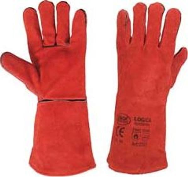 Guanto Saldatore Crosta Bovino Rosso TG.10 10 Paio