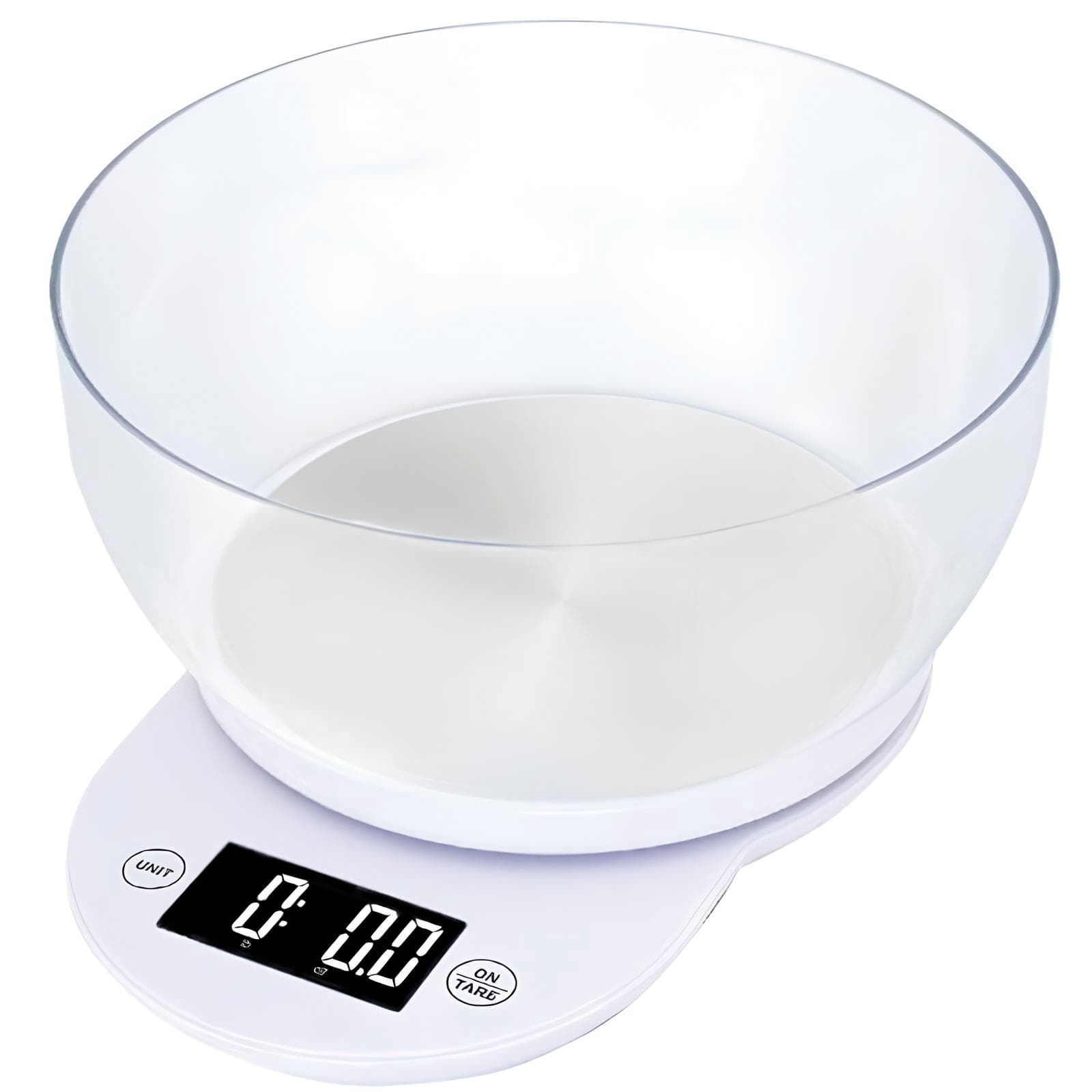 Bilancia da Cucina Elettronica con Ciotola Portata Kg 5 Colore Bianco Dcg - 2