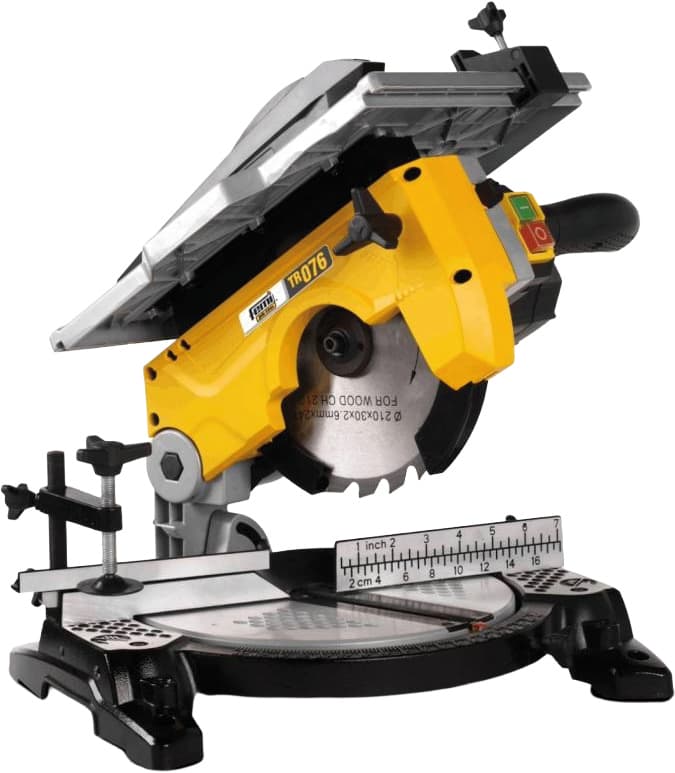 Troncatrice per Legno con Pianetto Superiore ''TR076'' 1200 W Ø 210 mm Femi - 2