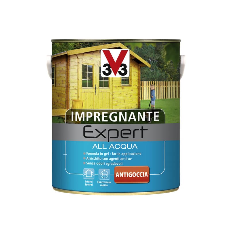 V33 Impregnante Expert Acqua Mogano 2,5L - 2