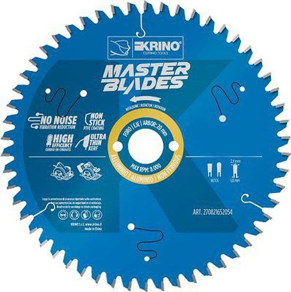 Lama Circolare per Alluminio Master Blades Krino Denti 80 250 x 32 mm - 2