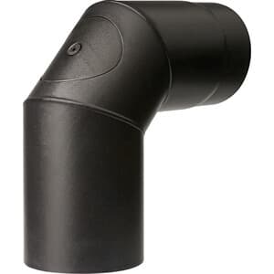 Curva Porcellanata 90 con Ispez D 13 cm Nero Opaco Top - 2