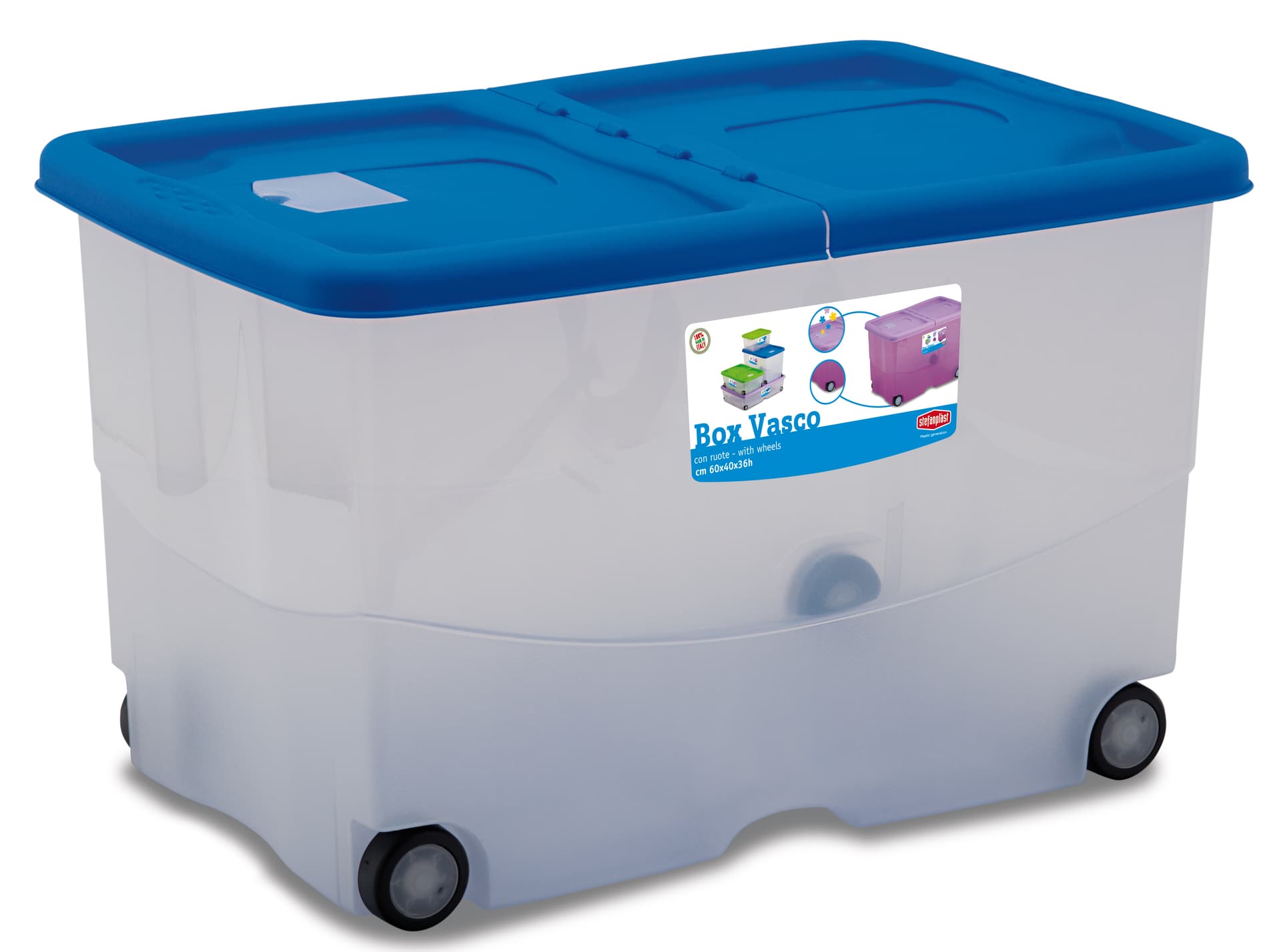 Contenitore Multiuso Vasco L 57 cm 60 x 40X36 H Stefanplast - 2