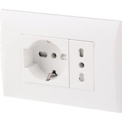 Placca Precomposta 2211 Electraline Bianco 220 V 2 Pezzi - 2