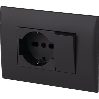 Placca Precomposta 2212 Electraline Nero 220 V 2 Pezzi - 2
