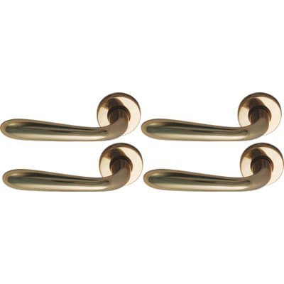 Mezza Maniglia Goccia Ottone Zama Ottone Lucido Q8 Sx 4 Pezzi - 2