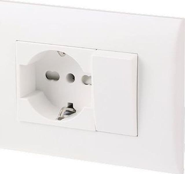 Placca Precomposta 2212 Electraline Bianco 220 V 2 Pezzi
