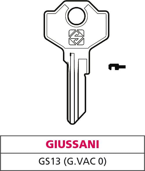 Chiave Ottone GS13 (g. Vac 0) Giussani 20 Pezzi Silca - 2
