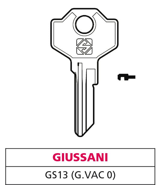 Chiave Ottone GS13 (g. Vac 0) Giussani 20 Pezzi Silca - 2