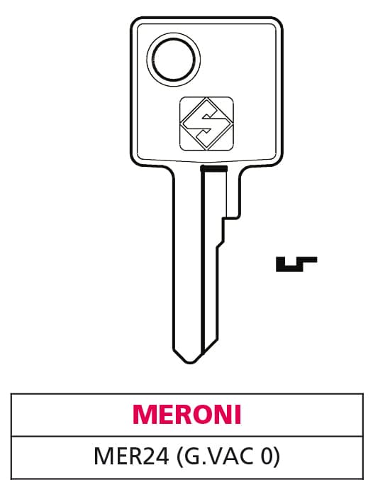 Chiave Ottone MER24 (g. Vac 0) Meroni 20 Pezzi Silca - 2