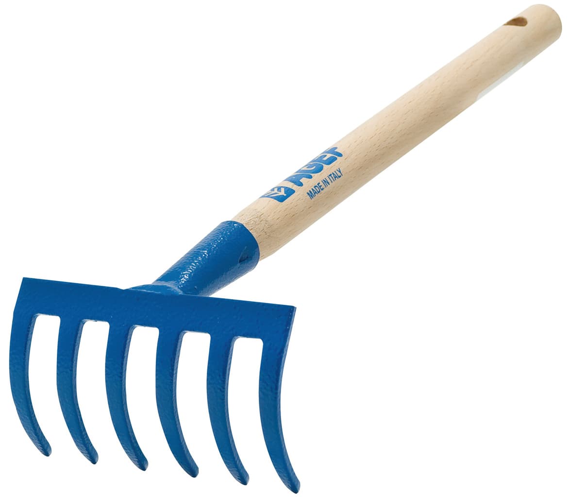 Rastrellino per Giardino 6 Denti Curvi Agef - 2