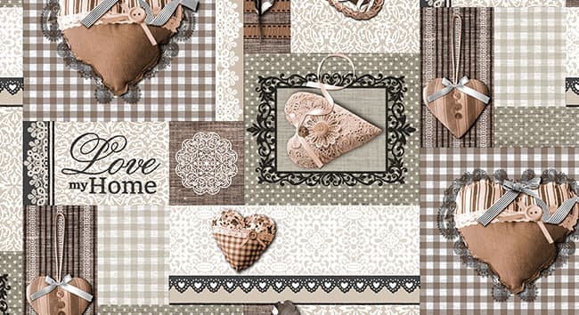 Tovagliato in PVC Fantastik Cuori 1056 1 Rotolo Cm 140 (h) x 20 M (L) - 2