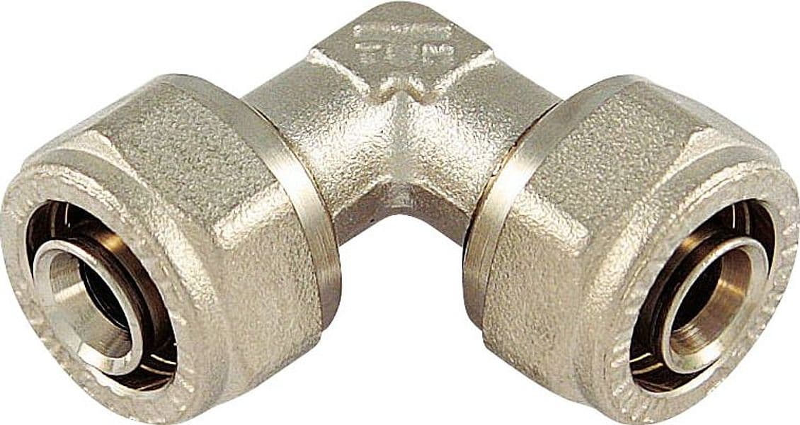 Raccordo per Tubo Multistrato Curvo Doppio Misura 20 x 20 5 Pezzi Tiemme - 2